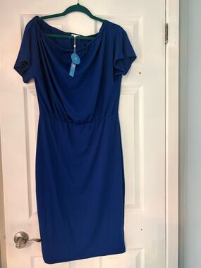 Cupshe Royal Blue Off-Shoulder Dress | Size Large-NWT